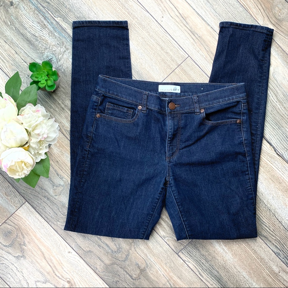 LOFT Modern Skinny Jeans Dark Wash